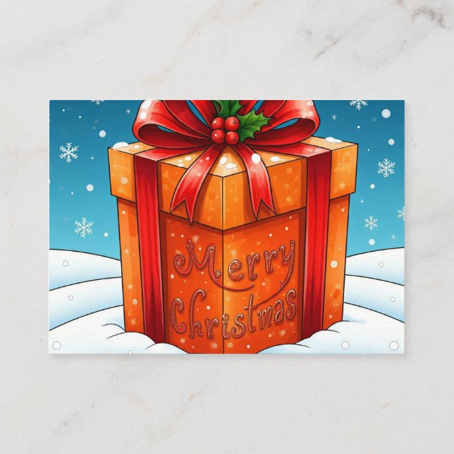 Merry Christmas Enclosure Card (Back)