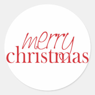 Merry Christmas Envelope Enclosure Classic Round Sticker