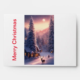 Merry Christmas Envelope Festive Holiday Greets