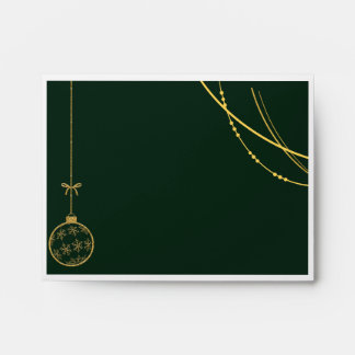 Merry Christmas Envelopes | Festive Gold Ornament