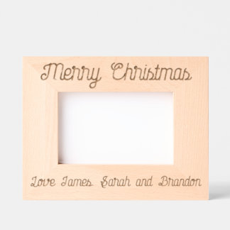 Merry Christmas etched frame with personal message Engraved Frames