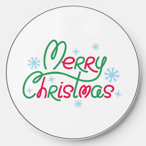 Merry Christmas Eve snowflake decorations pattern  Wireless Charger