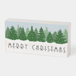 Merry Christmas Evergreen Sign