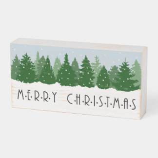 Merry Christmas Evergreen Sign