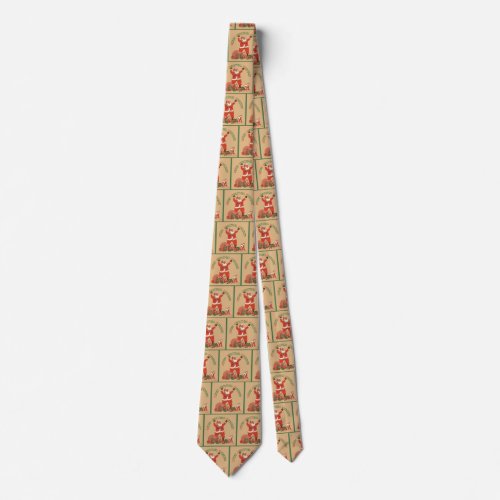 Merry Christmas Everybody Vintage Santa Claus Tie