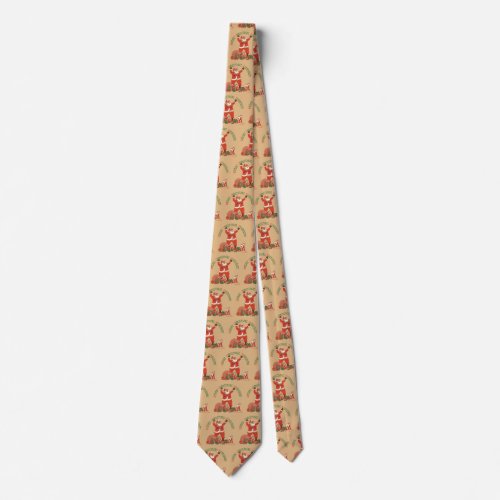 Merry Christmas Everybody Vintage Santa Claus Tie