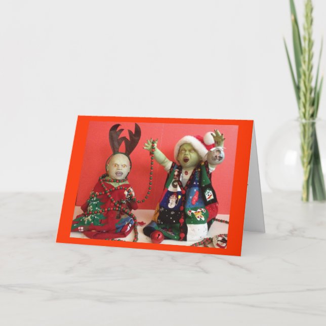 Merry Christmas, Everyone. Even zombies Holiday Card (Front)