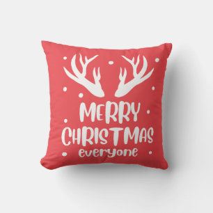 Merry Christmas Everyone Throw Pillow