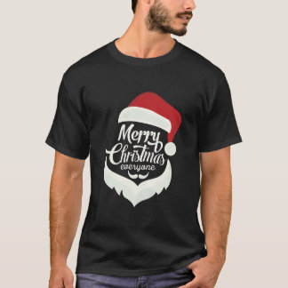 Merry Christmas Everyone Typography Black Men's T-Shirt