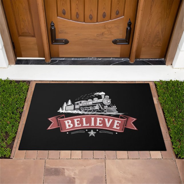 Merry Christmas Express North Pole Xmas Santa  Doormat (Outdoor)