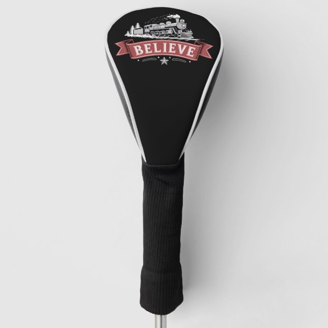 Merry Christmas Express North Pole Xmas Santa  Golf Head Cover (Front)