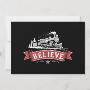 Merry Christmas Express North Pole Xmas Santa Holiday Card
