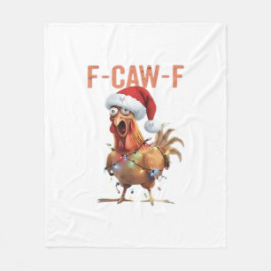 Merry Christmas F-Caw-F Classic Retro Cool Fleece Blanket