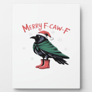 Merry Christmas F Caw F Vintage Classic Style Plaque