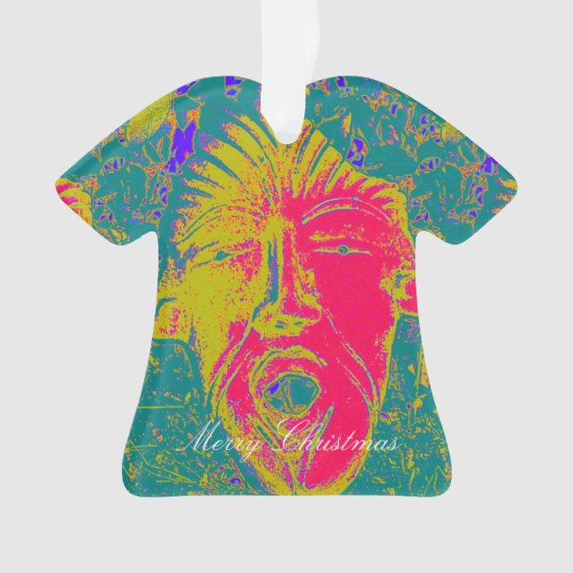 merry christmas face mask shirt ornament (Front)