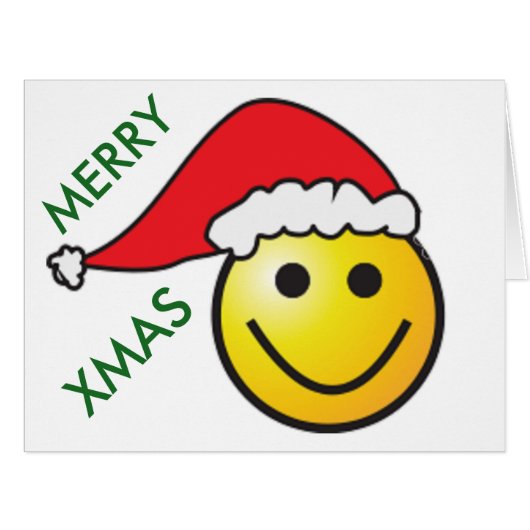 "MERRY CHRISTMAS FACE SANTA (Front Horizontal)