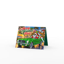 Merry Christmas Fam! Black Santa Classic Car