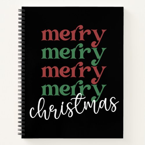 Merry Christmas Family Christmas Celebration Gifts Notebook