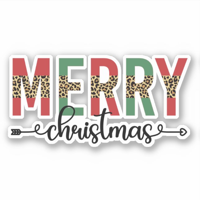 Merry Christmas Family Christmas Celebration Gifts Sticker (Front)