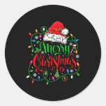 Merry Christmas Family Funny Christmas Women Men X Classic Round Sticker