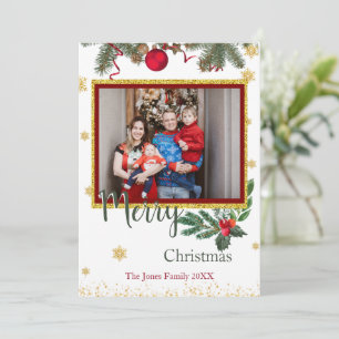 Merry Christmas Family Greeting Card 