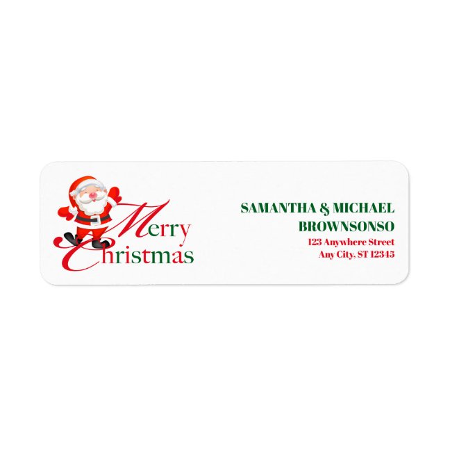 Merry Christmas Family Home Label