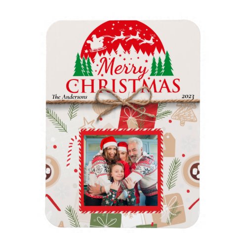 Merry Christmas Family Magnet Photo Card