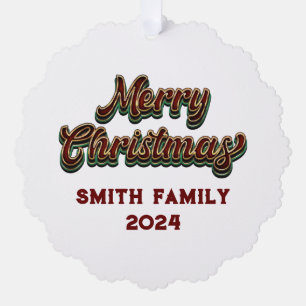 Merry Christmas - Family Matching Ornament Card