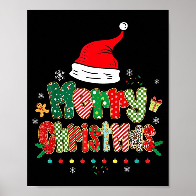 Merry Christmas Family Matching Outfit Xmas Squad  Poster (Front)