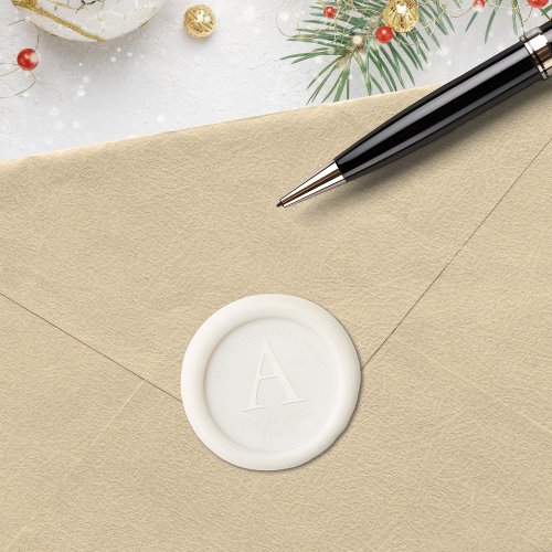 Merry Christmas Family Name Monogram Wax Seal Stamp