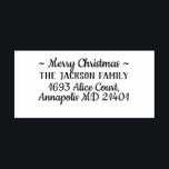 Merry Christmas Family Name Rubber Stamp<br><div class="desc">Spread some holiday cheer with our Merry Christmas Family Name rubber stamp! This versatile stamp is a fantastic way to showcase your family's unique identity and add a personal touch to your Christmas decor and gifts. Whether you're creating handmade cards, gift tags or other festive crafts, our custom stamp makes...</div>