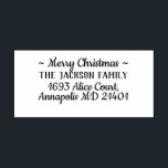 Merry Christmas Family Name Rubber Stamp<br><div class="desc">Spread some holiday cheer with our Merry Christmas Family Name rubber stamp! This versatile stamp is a fantastic way to showcase your family's unique identity and add a personal touch to your Christmas decor and gifts. Whether you're creating handmade cards, gift tags or other festive crafts, our custom stamp makes...</div>
