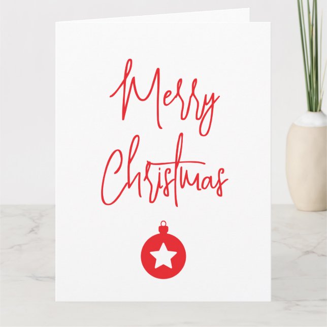 Merry Christmas Family New Year Message Card (Front)