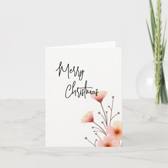 Merry Christmas Family New Year Message Holiday Card (Front)