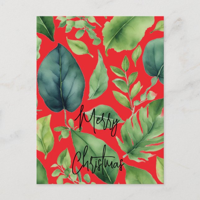 Merry Christmas Family New Year Message Postcard (Front)