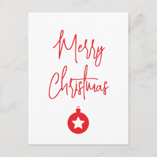 Merry Christmas Family New Year Message Postcard