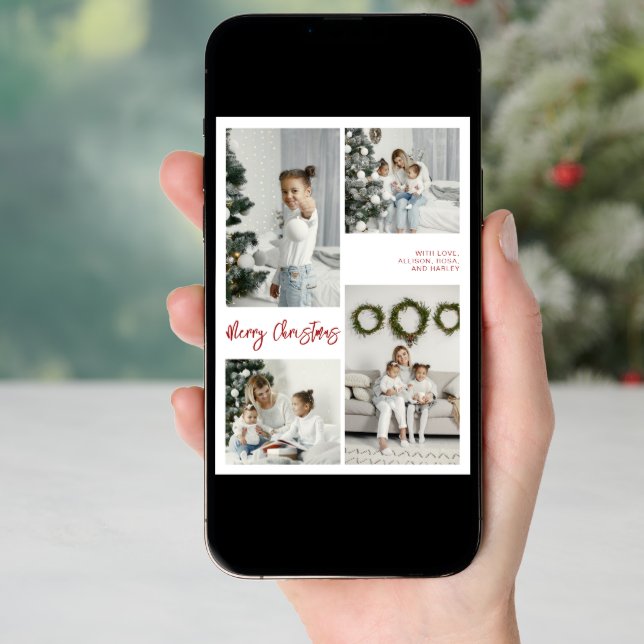 Merry Christmas Family Photo Card (Front Digital)