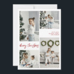 Merry Christmas Family Photo Card<br><div class="desc">Create a lasting impression this season with a unique holiday card. This simple,  template features a clean,  modern design. Customize it with your information and make it uniquely yours!</div>