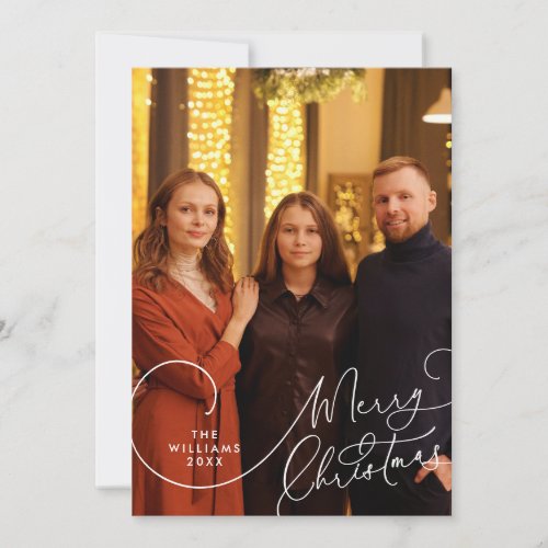 Merry Christmas Family Photo Downloadable Holiday Card