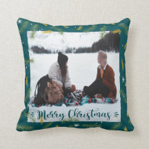 Merry Christmas Family Photo Green Frame