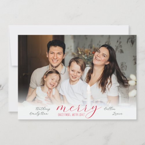 Merry Christmas Family Photo Holiday Card