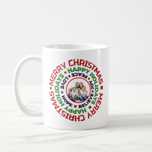 Merry Christmas Family Photo Holidays Personalize Coffee Mug