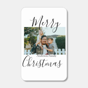 Merry Christmas family photo modern elegant rustic Matchboxes