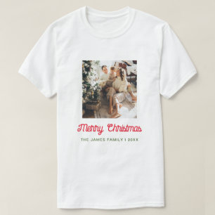 Merry Christmas Family Photo  T-Shirt