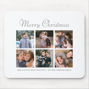 Merry Christmas Family Photos Holiday Modern Mouse Pad