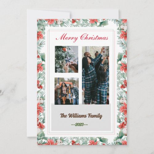 Merry Christmas Family photos Wishing card