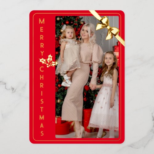 Merry Christmas family picture card