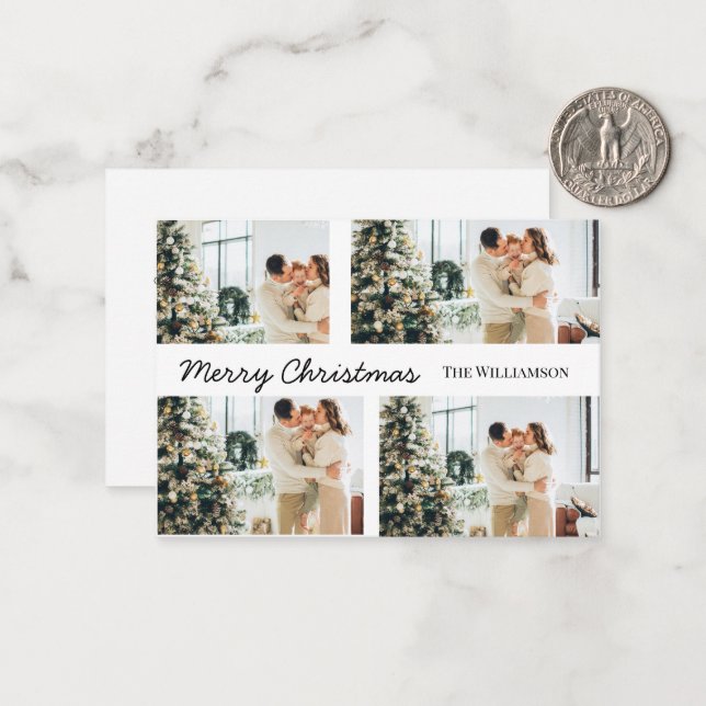 Merry Christmas Family Post Card (Front/Back In Situ)