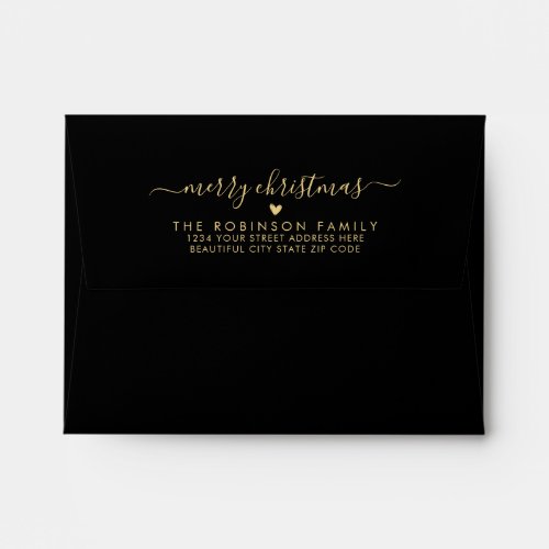 Merry Christmas Family Return Address Envelope