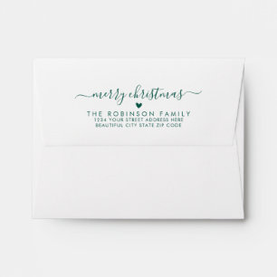 Merry Christmas Family Return Address Envelope